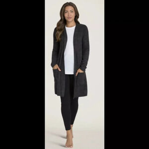 Barefoot Dreams CozyChic Lite Santa Monica Cardigan Black 1X